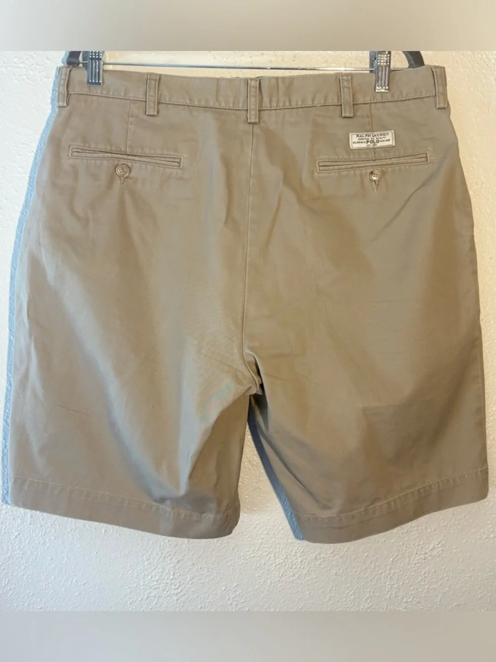 Polo Ralph Lauren Mens Size 36 Cotton Khaki Tan Chino Twill Preppy Shorts